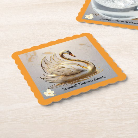 "Die Friedliche Domäne des Schwans" Untersetzer (angewinkelt)