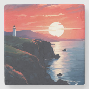 Die Friedliche Landschaft der Natur #6 Steinuntersetzer