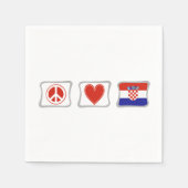 Die friedliche Liebe und der Kroatien Serviette (Vorderseite)