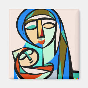Die Friedliche Madonna Magnet