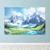Die Friedliche Natur der Berge Leinwanddruck (Insitu (Holzboden))