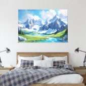 Die Friedliche Natur der Berge Leinwanddruck (Insitu (Schlafzimmer))