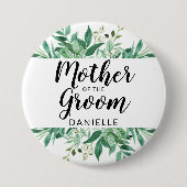 Die frische Foliage Mother of the Groom Mit Monogr Button (Vorderseite)