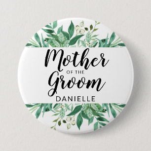 Die frische Foliage Mother of the Groom Mit Monogr Button