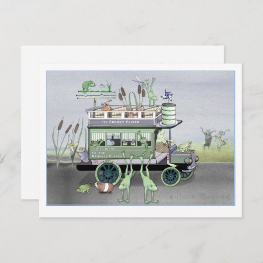 Die Frogy Fliver Omnibus-Postkarte Postkarte (Vorne/Hinten)
