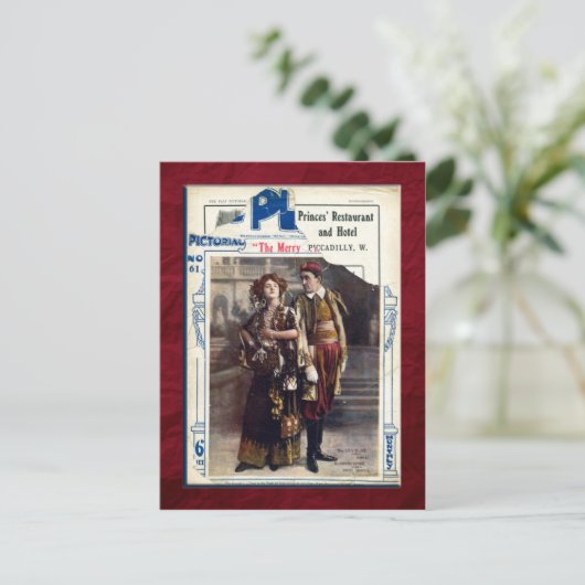 Die frohe Witwe Postkarte (Stehend Vorderseite)