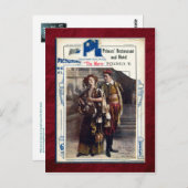 Die frohe Witwe Postkarte (Vorne/Hinten)