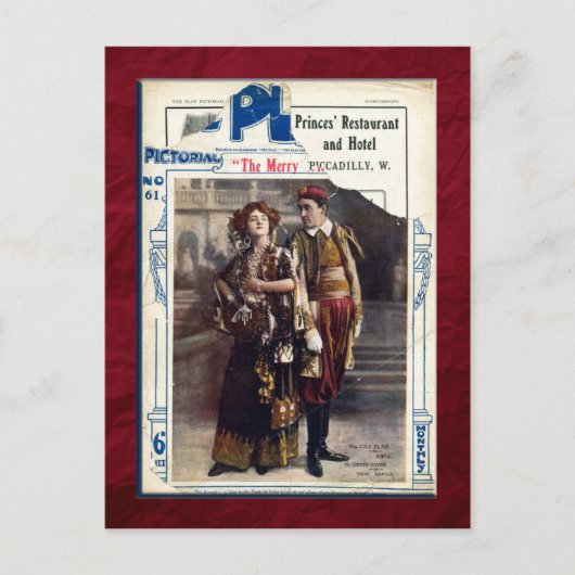 Die frohe Witwe Postkarte (Vorderseite)