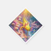 Die fröhliche Axolotl Serviette (Ecke)