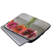 Die fröhliche Gerbera Blume + Individuelle Name Laptopschutzhülle (Vorne Knopf)