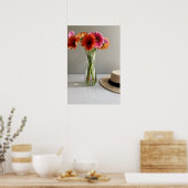 Die fröhliche Gerbera Blume + Individuelle Name Poster (Küche)