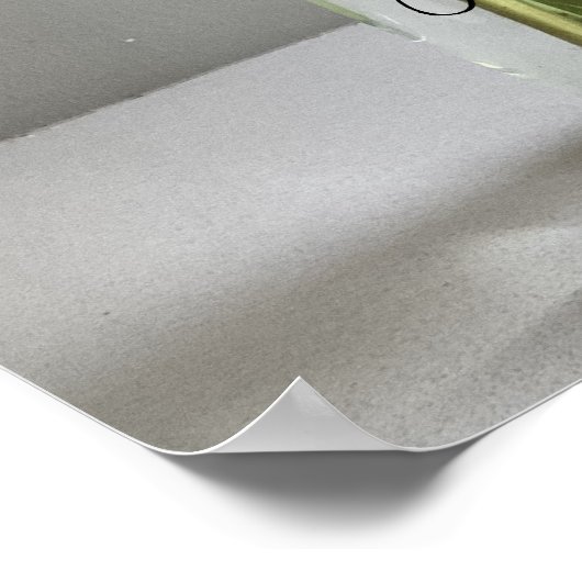 Die fröhliche Gerbera Blume + Individuelle Name Poster (Ecke)