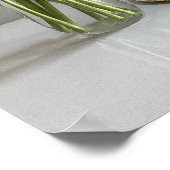 Die fröhliche Gerbera Blume + Individuelle Name Poster (Ecke)