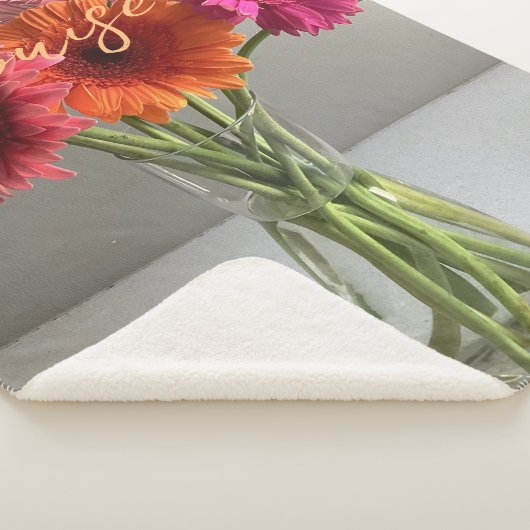 Die fröhliche Gerbera Blume + Individuelle Name Sherpadecke (3/4)