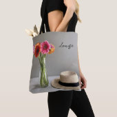 Die fröhliche Gerbera Blume + Individuelle Name Tasche (Von Nahem)
