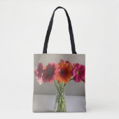 Die fröhliche Gerbera Blume + Individuelle Name Tasche (Vorderseite)