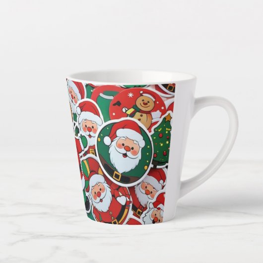 Die fröhliche Lette des Weihnachtsmanns - Ideal fü Milchtasse (Rechts)