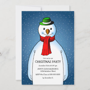 Die fröhliche Weihnachtsfeier des Schneemanns Einladung