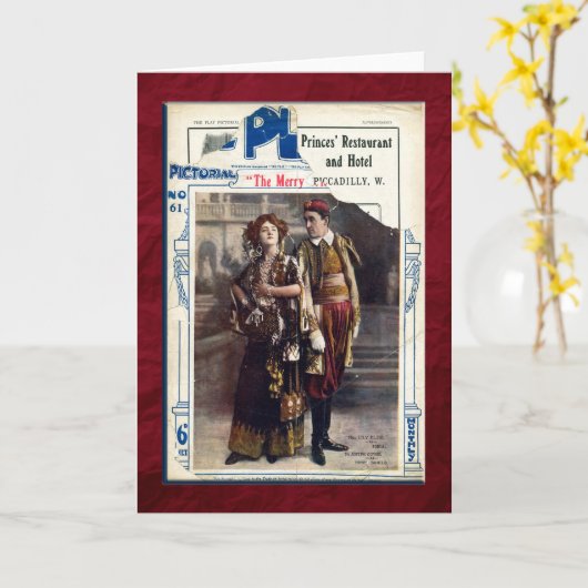 Die fröhliche Witwe Karte (Gelbe Blume)