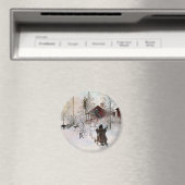 Die Front und das Wasch House im Schnee Magnet (In Situ (Geschirrspüler))