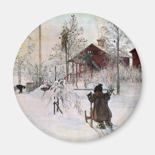 Die Front und das Wasch House im Schnee Magnet (Vorne)