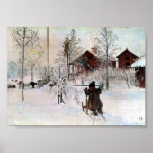 Die Front und das Wasch House im Schnee Poster (Vorne)