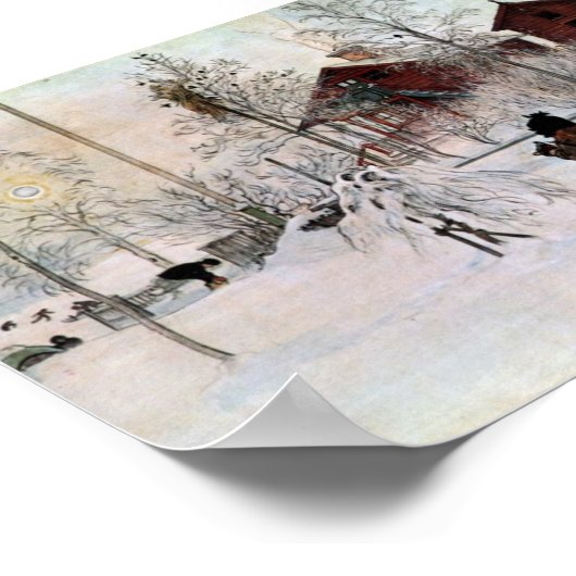 Die Front und das Wasch House im Schnee Poster (Ecke)