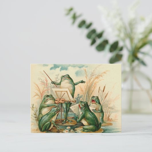 Die Froschband Postkarte (Stehend Vorderseite)