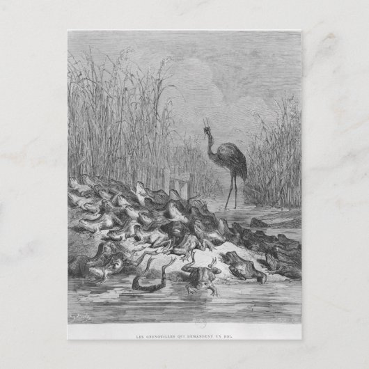 Die Frösche, die für einen König gefragt haben, Postkarte (Vorderseite)