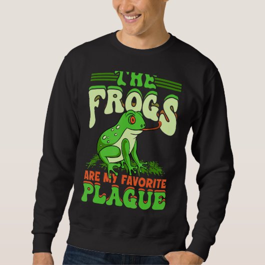 Die Frösche sind mein Lieblingspferd Sweatshirt (Vorderseite)