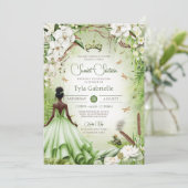 Die Froschprinz-Märchenprinzessin Sweet 16 Einladung (Stehend Vorderseite)