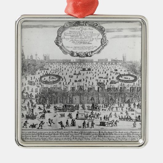 Die Frost-Messe des Winters von Themse Silbernes Ornament (Vorne)