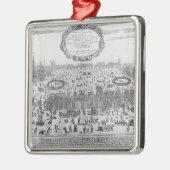 Die Frost-Messe des Winters von Themse Silbernes Ornament (Links)