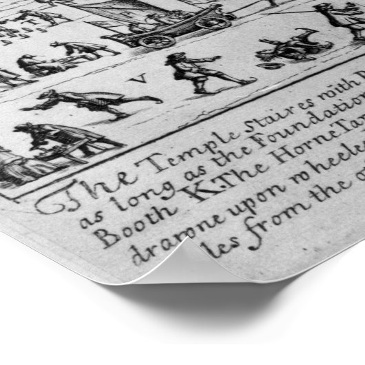 Die Frostmesse im Winter der Themse Poster (Ecke)