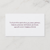 Die Frucht der Geist-Visitenkarten Visitenkarte (Rückseite)