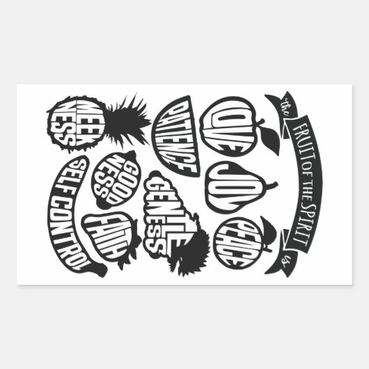 Die Frucht des Geistes - Christlich Rechteckiger Aufkleber (Vorderseite)
