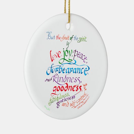 Die Frucht des Geistes Christliche Verse Keramik Ornament (Rechts)