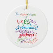 Die Frucht des Geistes Christliche Verse Keramik Ornament (Vorne)