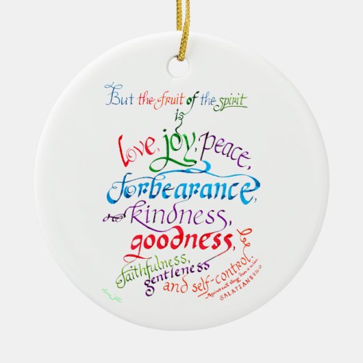 Die Frucht des Geistes Christliche Verse Keramik Ornament (Vorne)