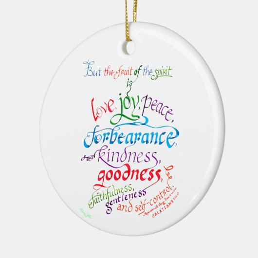 Die Frucht des Geistes Christliche Verse Keramik Ornament (Links)