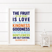 Die Frucht des Geistes ist Liebe, Galaten 5:22-23 Poster