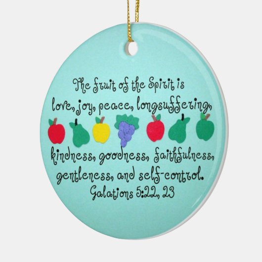 Die Frucht des Geistes. Keramik Ornament (Links)