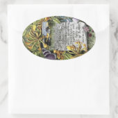 Die Frucht des Geistes Ovaler Aufkleber (Tasche)