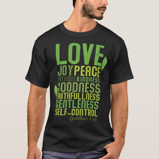 Die Frucht des Geistes spendet Christliche Bibel V T-Shirt (Vorderseite)