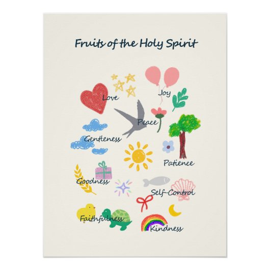 Die Frucht des Spirit Poster Christliche Mauer Kun (Vorderseite)