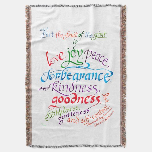 Die Früchte des Geist-Bibelverses Decke (Vorderseite Vertikal)