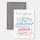 Die Früchte des Geist-Bibelverses Magnet (Vorderseite/Rückseite)