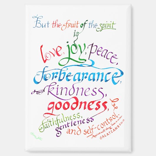 Die Früchte des Geist-Bibelverses Magnet (Vorderseite)