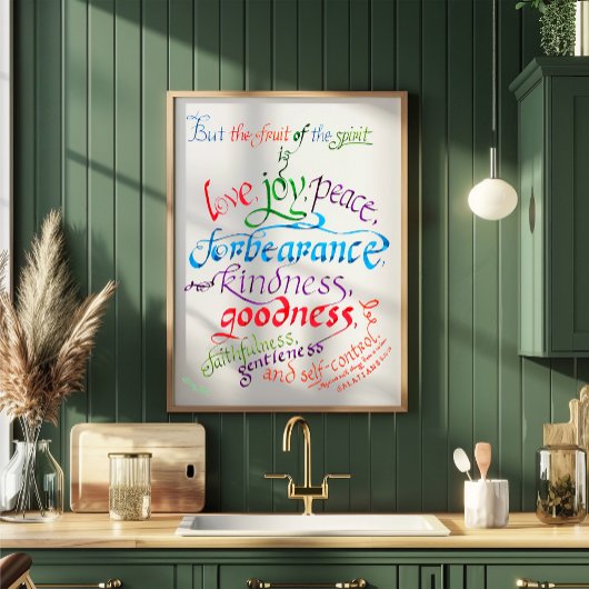 Die Früchte des Geist-Bibelverses Poster
