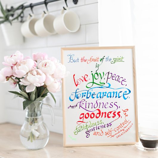 Die Früchte des Geist-Bibelverses Poster